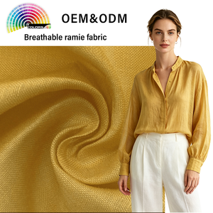 Tela 100% Ramio de 74 g/m², Ligera y Transpirable, para Prendas de Vestir Femeninas, Certificación OEKO-TEX, Suministro de Fábrica al por Mayor para Europa - Product Image 1
