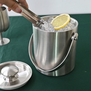 Seau à glace en acier inoxydable à double paroi, refroidisseur pour fêtes en plein air, seau à <span class=keywords><strong>champagne</strong></span>, bière, whisky, vin - Product Image 1