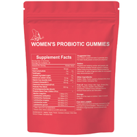 Complément alimentaire probiotique pour femmes adultes, gommes prébiotiques, soutien immunitaire, santé digestive, santé intestinale, équilibre féminin, végétalien