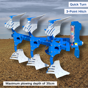 Arado reversible hidráulico de alta calidad, máquina de arado de surco de cultivo de suelo profundo con vástago 3/4/5/6 - Product Image 2