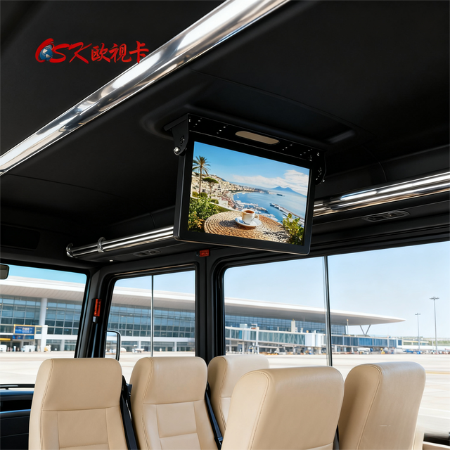 OSK 21.5 Inch Android Flip Down Bus Lcd Monitor 3G/4G/WIFI Network Publishing Media Digital Signage Roof Bus Advertising Screen