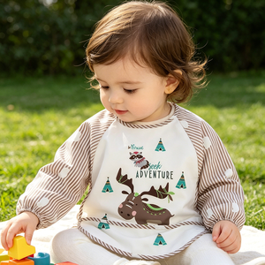 Bavoirs d'alimentation pour tout-petits à manches longues, bavoirs imperméables lavables pour bébés, bavoirs d'alimentation pour nourrissons de 6 mois à 3 ans - Product Image 4