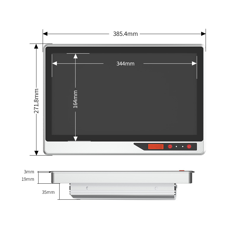 All-in-One Industrial Control Machine 10.4-21.5 Inch Industrial Embedded Capacitive Touch Screen USB Front Industrial Computer