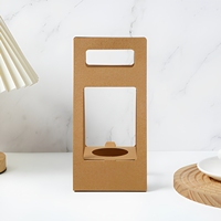 Support de Boissons en Papier Kraft Personnalisé en Gros, Porte-Gobelets Jetables pour Café et Thé Chauds à Emporter avec Logo Imprimé