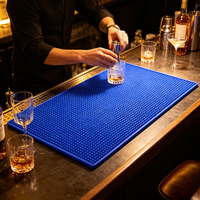 Tapis de cuisine et de bar antidérapant en caoutchouc, écologique, de luxe, personnalisable, neuf, avec design floral moderne, et sous-verres et tapis à bière sur mesure