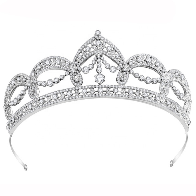 New Design Silver Crown Tiara Bridal Wedding Accessories Rhinestone Crown