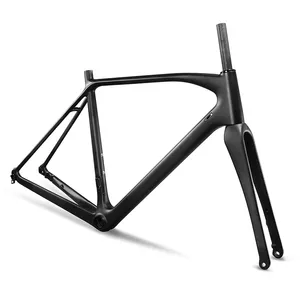 심천 최신 디자인 CX 탄소 cyclocross 자전거 프레임 포크 디스크 브레이크 프레임