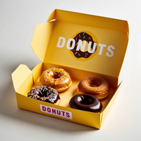 Boîtes d'Emballage Personnalisées pour Boulangerie, Pâtisserie et Confiserie, Boîtes à Donuts en Papier avec Logo Imprimé