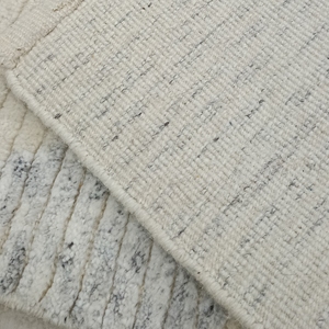 Tapis à poils ras de épaisseur moyenne, noué à la main, écologique, en laine de Nouvelle-Zélande 3/25, avec support en coton, motif géométrique moderne Shivani - Product Image 2