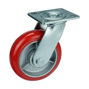 4 "5" 6 "<span class=keywords><strong>8</strong></span>" भारी ड्यूटी डाली लोहे के पु कैस्टर के साथ ट्रॉली पहियों को स्विस औद्योगिक अरंडी पहियों को <span class=keywords><strong>8</strong></span> इंच - Product Image 4