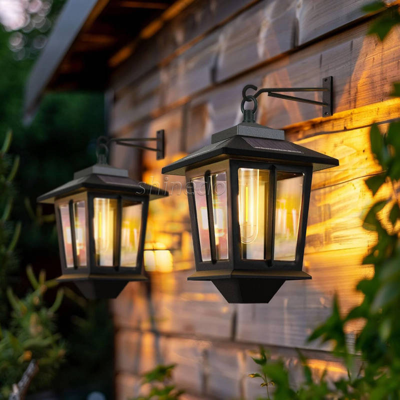 Warm White Outdoor Solar Wall Sconce
