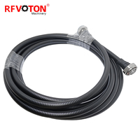 Kabel RF Kustom 6 Meter, Kabel Jumper Super Fleksibel 1/2 inci dengan Konektor 7/16 Din Male ke 7/16 Din Male