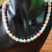 Collier personnalisé en pierres naturelles, bijoux en pierres précieuses faits à la main, collier rond coloré, cadeaux de Noël personnalisés