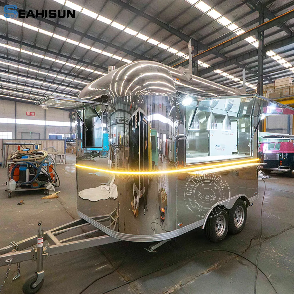 Thanh di động để bán TACO thực phẩm Trailer đường phố BBQ thực phẩm Trailer trang bị đầy đủ với thực phẩm hiên xe tải cho cà phê với thiết bị