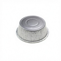 Gobelets ronds jetables en aluminium de 8 oz avec couvercles, couleur argent, pour soufflé, sauce ou gâteau, avec logo, conteneur ovale en aluminium