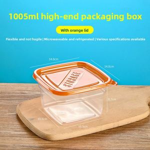 Rectangular 709ml Disposable <b>Microwave</b> Safe Food Container Transparent Plastic Packaging Box for Layered Cake and Fruit Salad - Product Image 6