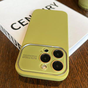 Coque en silicone liquide de haute qualité pour <span class=keywords><strong>iPhone</strong></span> 13 14 15 16 Pro Max grande fenêtre avec <span class=keywords><strong>protection</strong></span> de la caméra - Product Image 4