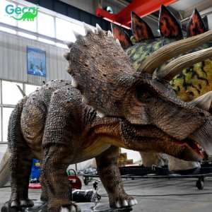 Gecai <span class=keywords><strong>Jurassic</strong></span> Dino <span class=keywords><strong>Park</strong></span> Animatronic Modèle Triceratops grandeur nature à vendre - Product Image 1