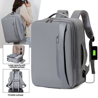 Sac à dos professionnel unisexe en tissu Oxford imperméable grande capacité, extensible haut de gamme pour ordinateur portable et voyage transfrontalier