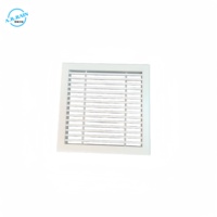 Grille de ventilation fixe en alliage d'aluminium imperméable 200 mm x 200 mm - Grille d'air murale extérieure pour la ventilation HVAC