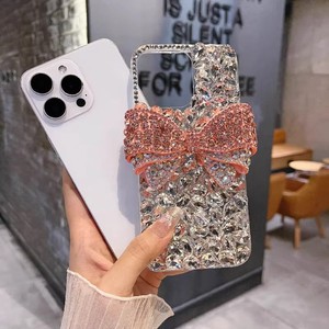 เคสโทรศัพท์มือถือลายโบว์ 3 มิติ ประดับเพชรหรูหรา ทำมือ สำหรับ iPhone 18 17 Pro Max 16 15 14 13 12 11 Xr Xs Max ฝาหลังแบบวิบวับ - Product Image 2