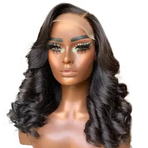 Wholesale HD Lace Front Human Hair Wigs Pre Plucked Hairline Short Bob Wigs Body Wave For Black Women Deep Part Lace Front Wigs