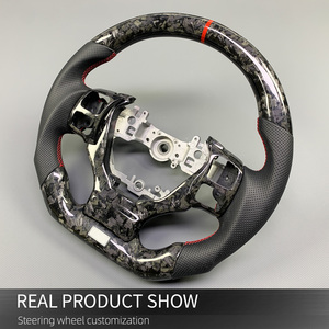 Volante de Cuero Perforado de Fibra de Carbono Forjado Personalizado para IS 300 350 500 F Sport 2016-2022 - Product Image 3