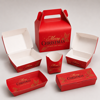 Boîte d'emballage personnalisée pour sandwichs de Noël, boîte en papier pour café à emporter, conteneur d'emballage pour boulangerie, fournisseur de services alimentaires