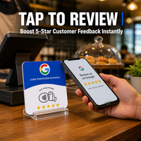 Kartu NFC Ulasan Google Kustom, Gantungan Kunci Media Sosial, Kartu Kontrol Akses NTAG213, Tempat Kartu NFC Ulasan Google
