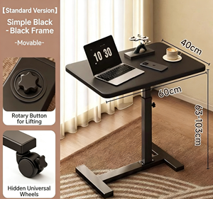 Table basse roulante minimaliste moderne, également un <span class=keywords><strong>petit</strong></span> <span class=keywords><strong>bureau</strong></span>, table d'appoint robuste et portable, installation facile - Product Image 4