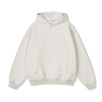 Sweat-shirt à capuche personnalisé en coton bouclé épais, couleur unie, décontracté, avec impression et broderie DIY, manches longues