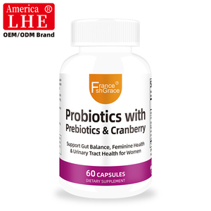 Probiotiques et Prébiotiques Nutraceutiques à la Canneberge pour la Santé Digestive et Urinaire – 60 Capsules - Product Image 1