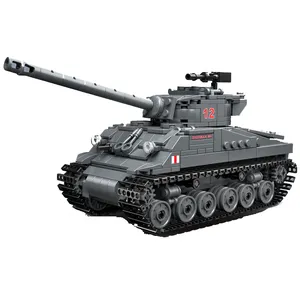 历史收藏M4谢尔曼坦克WW2 1/35陆军武器塑料模型套件教育建筑玩具砖建筑