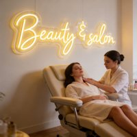 Enseigne néon personnalisée pour salon, logo LED, lettres en acrylique pour entreprise, magasin, ouverture, mur extérieur, anniversaire, mariage