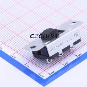 DSB-1206-0-BS-32 Slide Switch Through hole Component THT Switch Single Pole Double Throw Rectangle Pin Header Solder Tab 12.9mm - Product Image 1