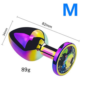 Ensemble de Plug Anal coloré, taille SML, bouchon Anal adulte en acier, bouchon arc-en-ciel en métal avec diamant