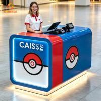 Présentoir autoportant moderne pour cartes de jeu et peluches, vitrine écologique pour téléphones portables, étagères de vente au détail