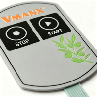 VMANX Clavier tactile à membrane en silicone personnalisé, bouton marche/arrêt, panneau de commande pour blender, presse-agrumes, petit électroménager