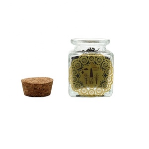 Flacon en verre Transparent de 40ml, petit bouteille à souhait, bocaux en verre, avec bouchon en liège, 10 pièces - Product Image 4