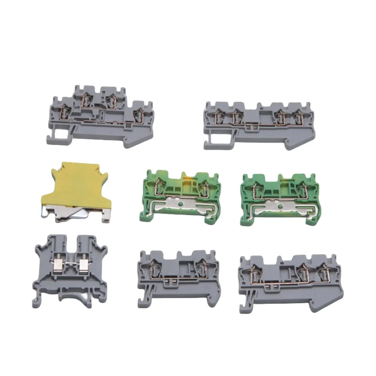 2,5 Feed Through DIN Rail Conectores de tornillo universales eléctricos Bloque de terminales de riel de 6mm