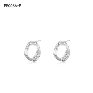 ต่างหูแฟชั่นประดับเซอร์โคเนียสตั๊ด PE0086 สำหรับผู้หญิงเครื่องประดับคุณภาพสูง - Product Image 1
