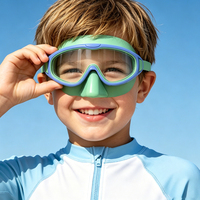 Masque de plongée en verre trempé électroplaqué transparent avec couvre-nez, masque de natation anti-buée en silicone grand angle
