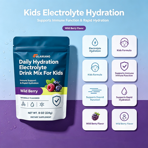 Mélange de boisson électrolytique hydratante quotidienne pour enfants, marque privée OEM, saveur baies sauvages, hydratation 2 fois plus rapide, sachet de 8 oz - Product Image 2