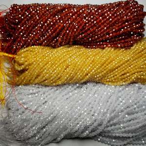 KangYu оптом 2/<span class=keywords><strong>3</strong></span>/4 мм граненые круглые кубические циркониевые свободные драгоценные камни Rondelle циркон бусины для изготовления ювелирных изделий - Product Image 2