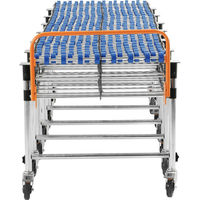 Convoyeur à rouleaux en plastique et caoutchouc flexible, courbé, à vitesse réglable, pour le chargement et le déchargement des camions et des remorques, neuf