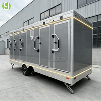 Remorque de toilettes de luxe 2026, 10 postes, grande capacité, pour salle de bain et toilettes, vente en gros