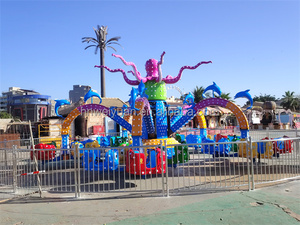 Manège de parc d'attractions à thème, attraction de fête foraine, grand manège rotatif en forme de <span class=keywords><strong>pieuvre</strong></span>, manège de carnaval, intérieur/extérieur, LED multicolores - Product Image 5