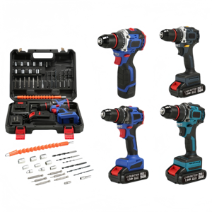 Perceuse sans fil portable 21V, ensemble d'outils électriques, outil combiné électrique, perceuse rechargeable, tournevis électrique - Product Image 1