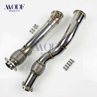 Premium TIG-Geschweißtes Poliertes Performance-Auto-Downpipe-Kit mit Klemmen Passend für BMW F97 X3M F98 X4M