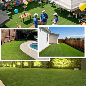 Gazon artificiel paysager, gazon <span class=keywords><strong>synthétique</strong></span> haute densité, revêtement de sol pour <span class=keywords><strong>jardin</strong></span>, aménagement paysager extérieur - Product Image 6